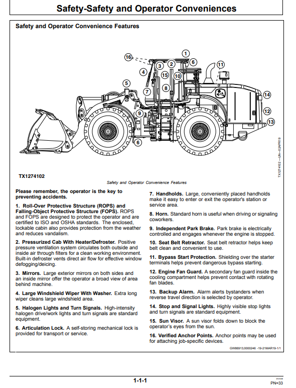 JOHN DEERE 844L AND 844L AH 4WD LOADER OPERATOR MANUAL OMT426199X19