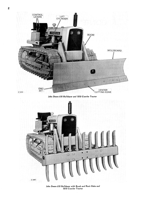 JOHN DEERE 610 AND 620 BULLDOZER OPERATOR MANUAL OMU15831