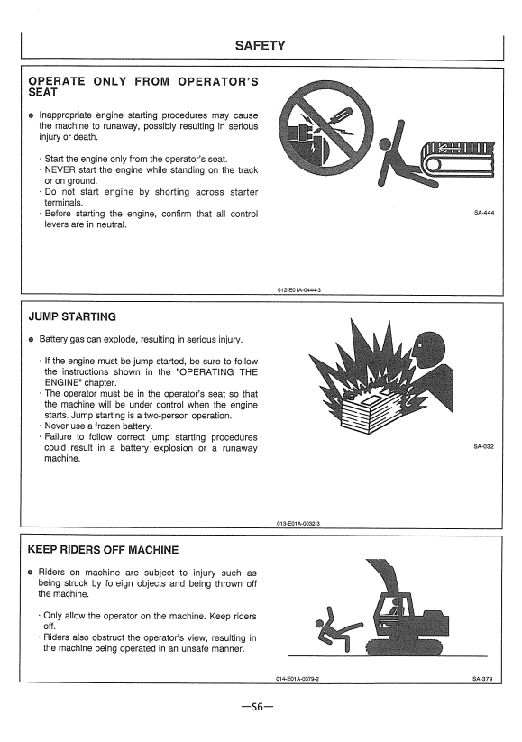 HITACHI EX200-5, EX200LC-5, EX210H-5, EX210LCH-5 EXCAVATOR OPERATOR MANUAL EM14M11