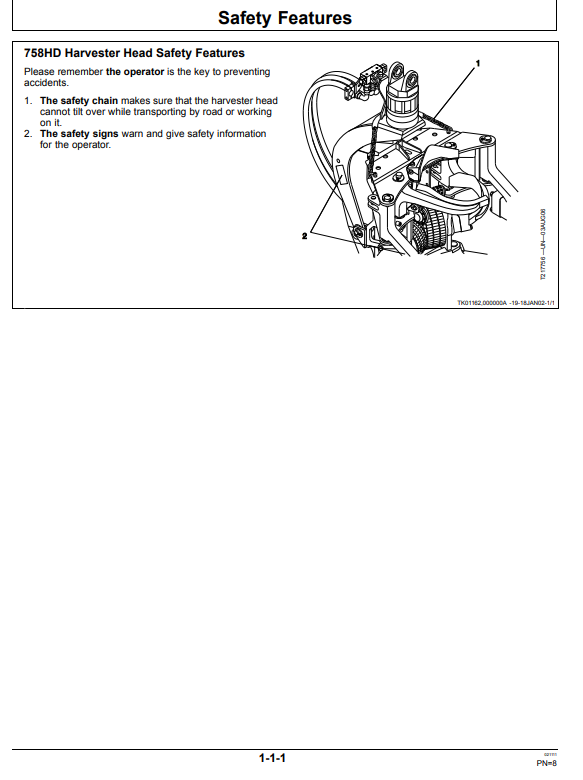 JOHN DEERE 758HD HARVESTER HEAD OPERATOR AND MAINTENANCE MANUAL OMF070916