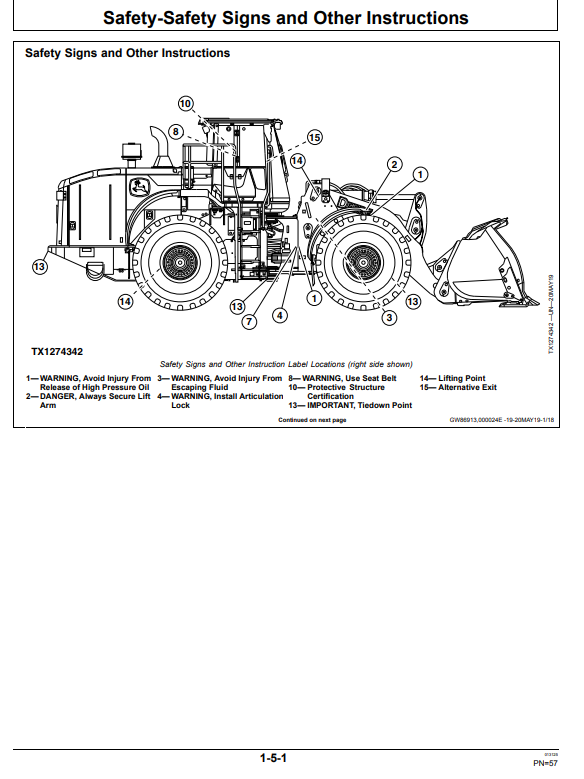 JOHN DEERE 844L AND 844L AH 4WD LOADER OPERATOR MANUAL OMT426199X19