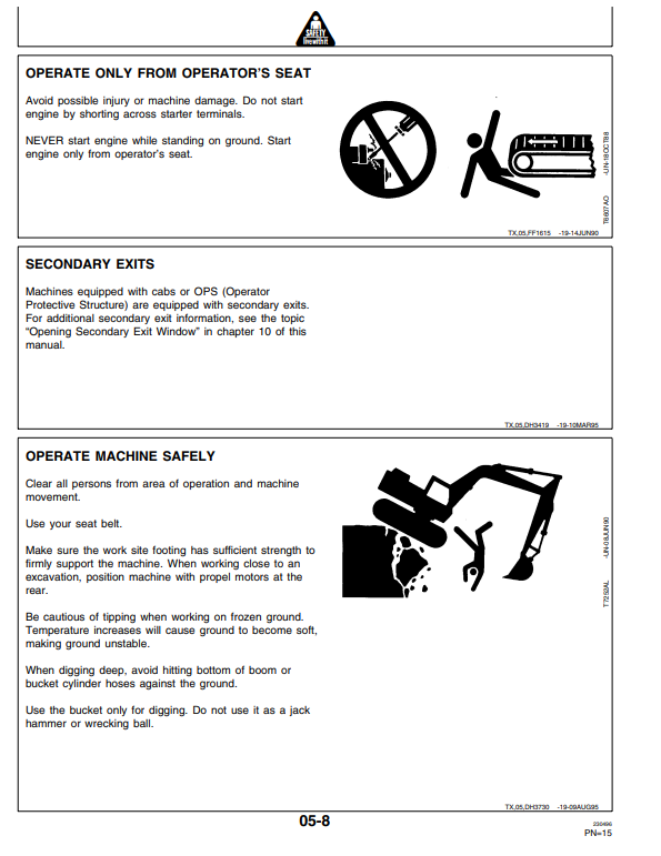 JOHN DEERE 792D LC EXCAVATOR OPERATOR MANUAL OMT155285
