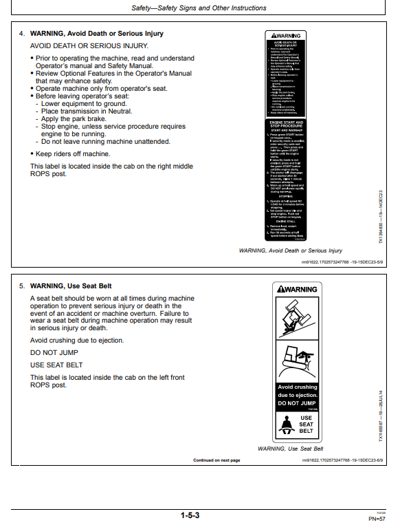 JOHN DEERE 950 P CRAWLER DOZER OPERATOR MANUAL OMT471397X019