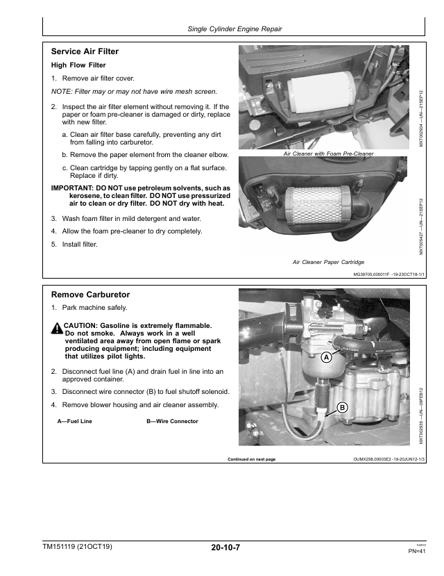 JOHN DEERE E100, E110, E120, E130, E140, E150, E160, E170 AND E180 LAWN TRACTOR TECHNICAL MANUAL TM151119