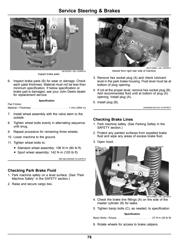 JOHN DEERE XUV835E, XUV835M, XUV835R GATOR™ UTILITY VEHICLE OPERATOR MANUAL OMUC22254