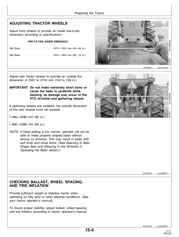 JOHN DEERE 466 AND 566 ROUND BALER OPERATOR MANUAL OME92593