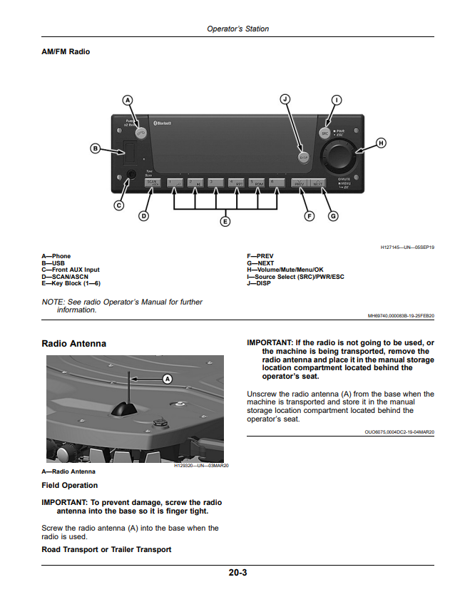 JOHN DEERE X9 1000 AND X9 1100 COMBINE OPERATOR MANUAL OMDXE13358