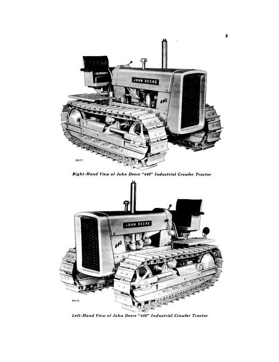JOHN DEERE 440 INDUSTRIAL CRAWLER TRACTOR OPERATOR MANUAL OMT54859