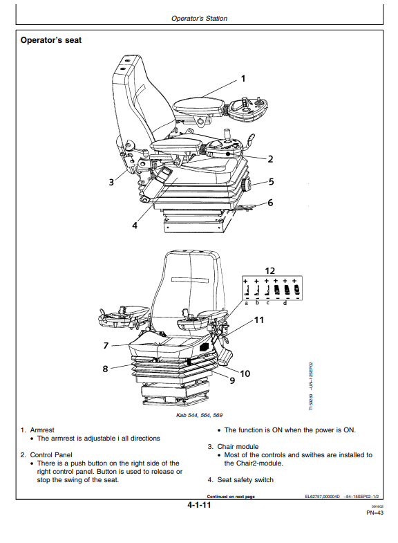 JOHN DEERE 1710D FORWARDER OPERATOR MANUAL OMF063390