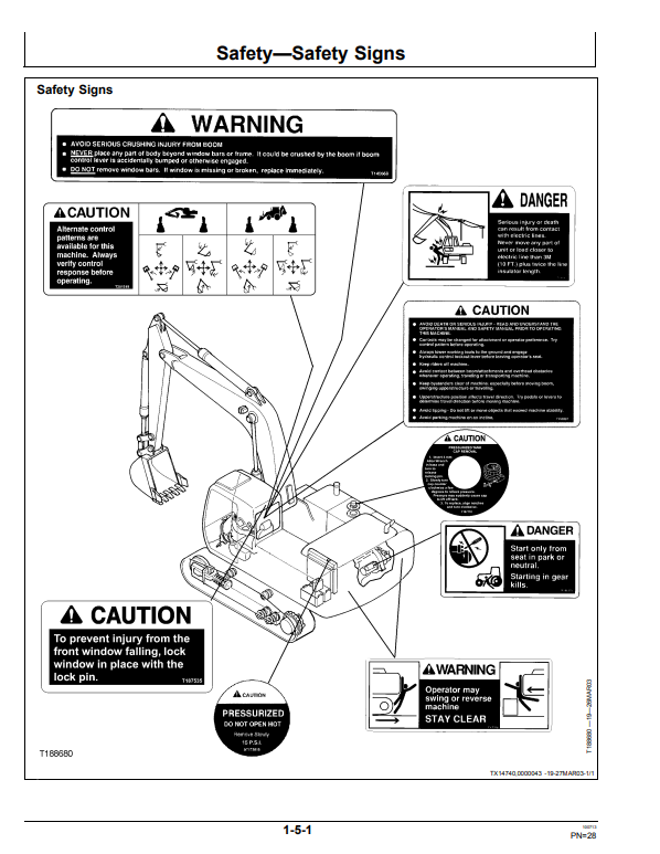 JOHN DEERE 330CLC AND 370C EXCAVATOR OPERATOR MANUAL OMT188215