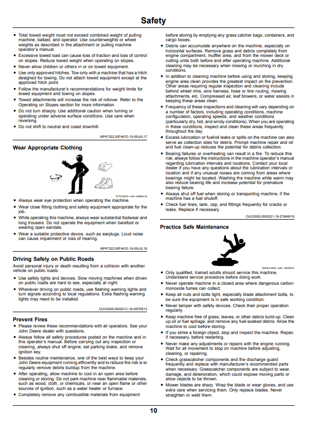JOHN DEERE Z335E, Z345M, Z345R ZTRAK™ OPERATOR MANUAL OMUC24250