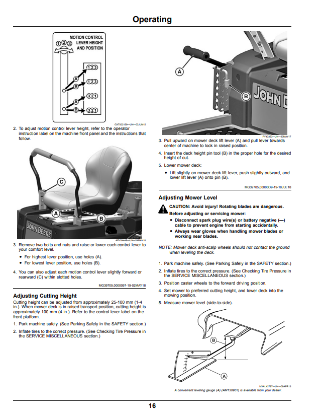 JOHN DEERE Z335E, Z345M, Z345R ZTRAK™ OPERATOR MANUAL OMUC24250
