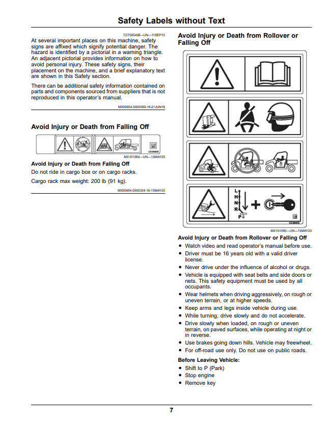 JOHN DEERE XUV855M S4 GATOR™ UTILITY VEHICLES OPERATOR MANUAL OMUC26711