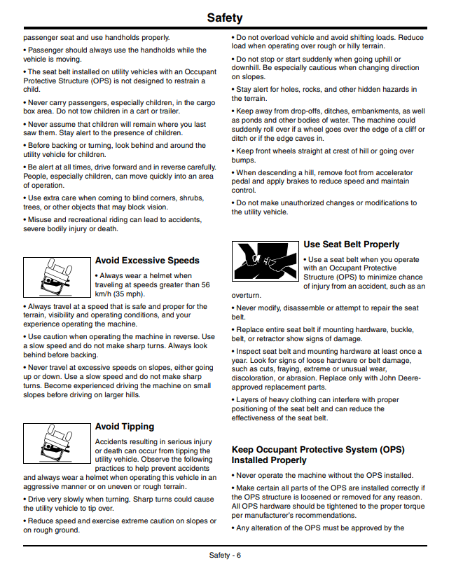 JOHN DEERE GATOR™ UTILITY VEHICLE XUV550 S4 OPERATOR MANUAL OMM164573