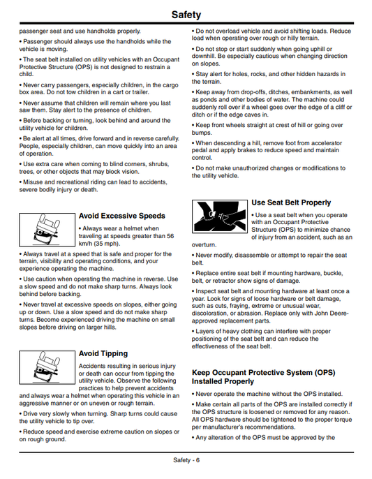 JOHN DEERE GATOR™ UTILITY VEHICLE XUV550 S4 OPERATOR MANUAL OMM164573