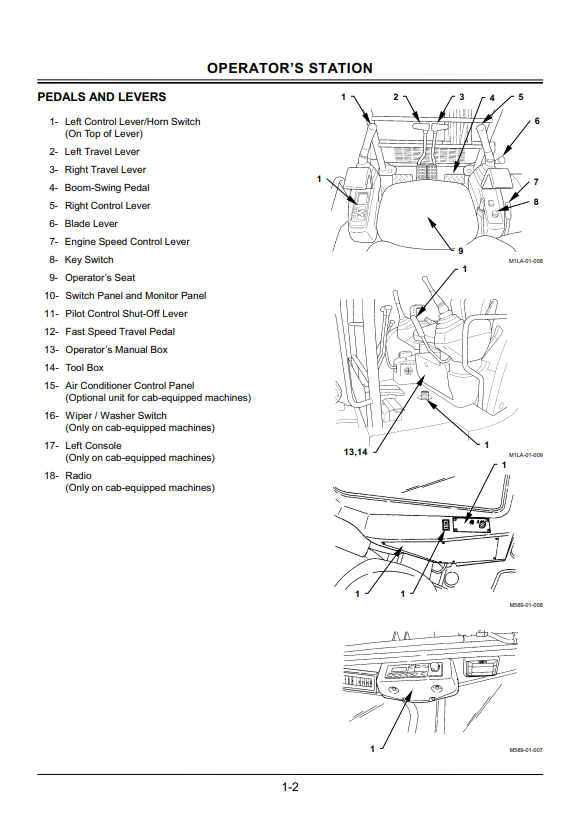 HITACHI ZAXIS 40U, 50U EXCAVATOR OPERATOR MANUAL EM1LD11