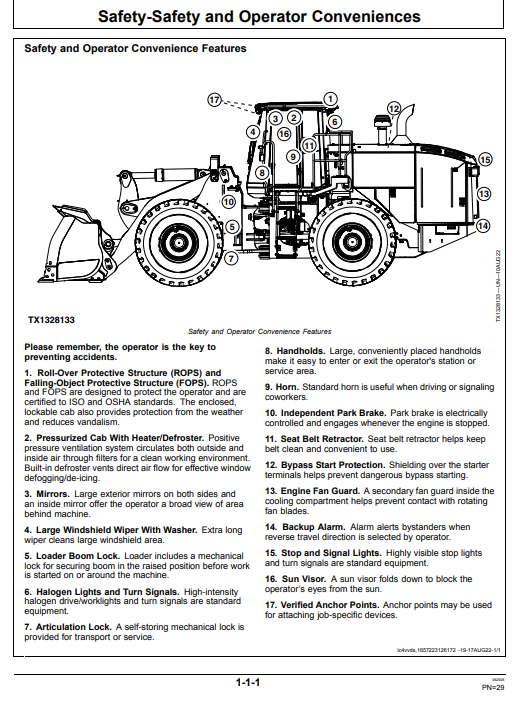 JOHN DEERE 824 X 4WD LOADER OPERATOR MANUAL OMT498146X019