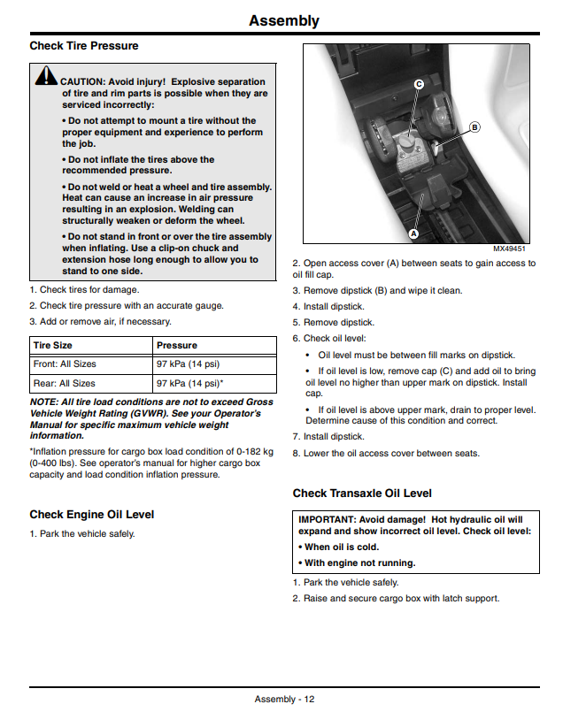 JOHN DEERE GATOR™ UTILITY VEHICLE XUV550 S4 OPERATOR MANUAL OMM164573