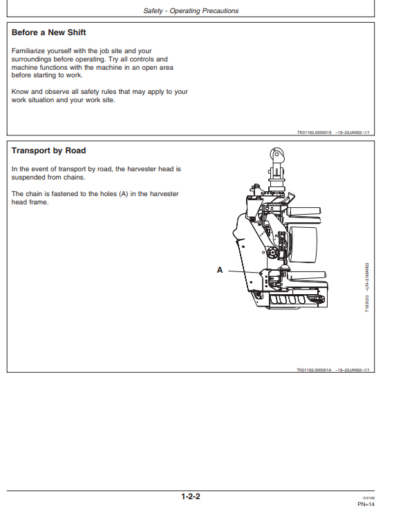 JOHN DEERE H720 HARVESTER HEAD OPERATOR AND MAINTENANCE MANUAL OMF069764