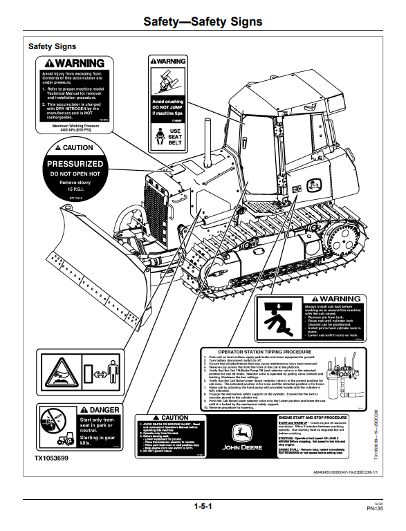 JOHN DEERE 850J CRAWLER DOZER OPERATOR MANUAL OMT224252