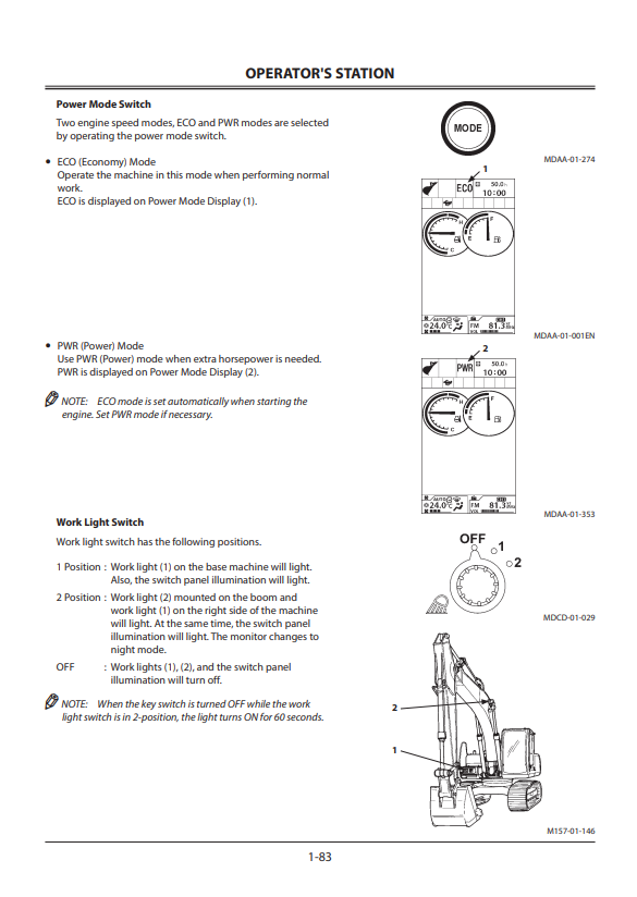 HITACHI ZAXIS 75US-5N, 85USB-5N HYDRAULIC EXCAVATOR OPERATOR MANUAL ENMDECNA17