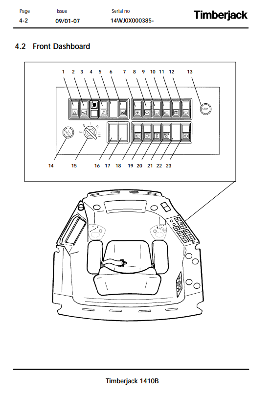 JOHN DEERE 1410B FORWARDER OPERATOR MANUAL F062562