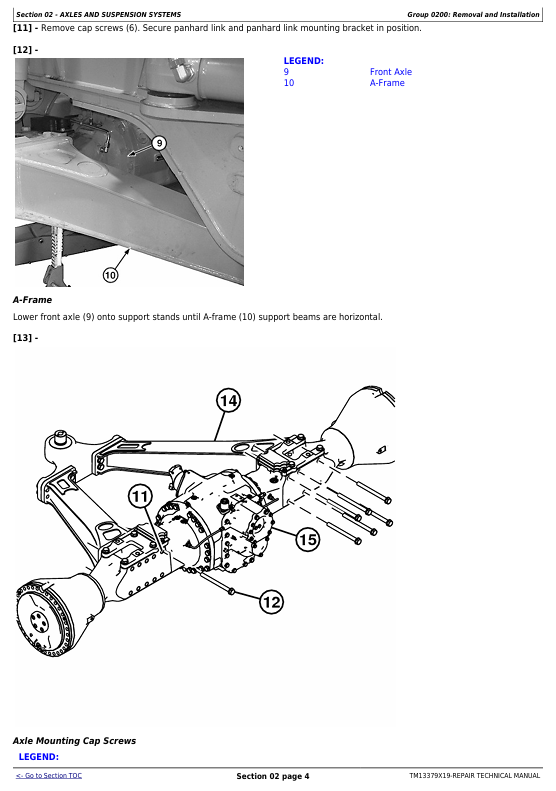 JOHN DEERE 370E, 410E, 460E ARTICULATED DUMP TRUCK REPAIR TECHNICAL MANUAL TM13379X19
