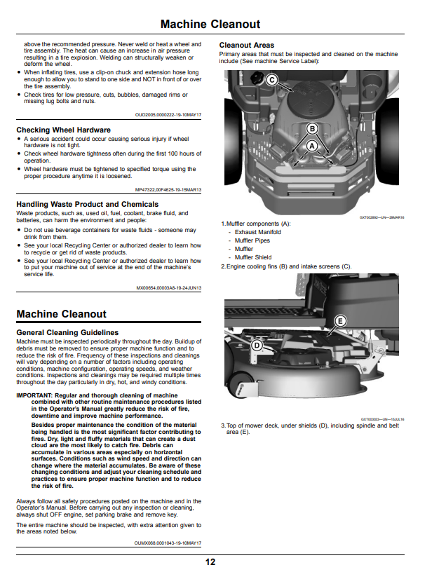 JOHN DEERE Z335E, Z345M, Z345R ZTRAK™ OPERATOR MANUAL OMUC13764