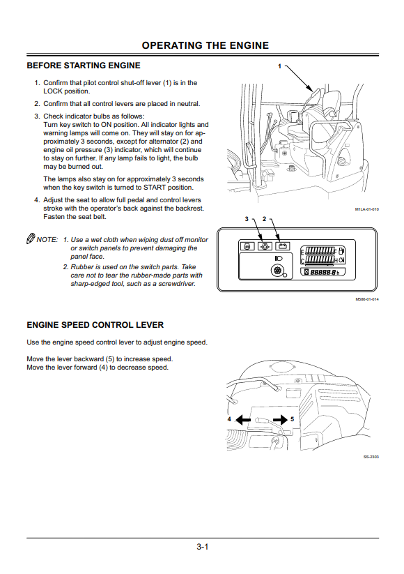 HITACHI ZAXIS 40U, 50U EXCAVATOR OPERATOR MANUAL EM1LD11