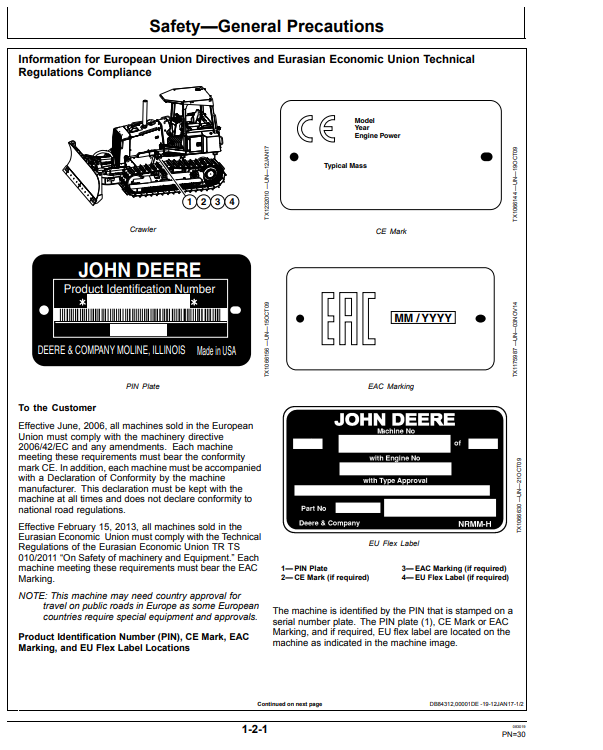 JOHN DEERE 700J-II CRAWLER DOZER OPERATOR MANUAL OMT384340X19