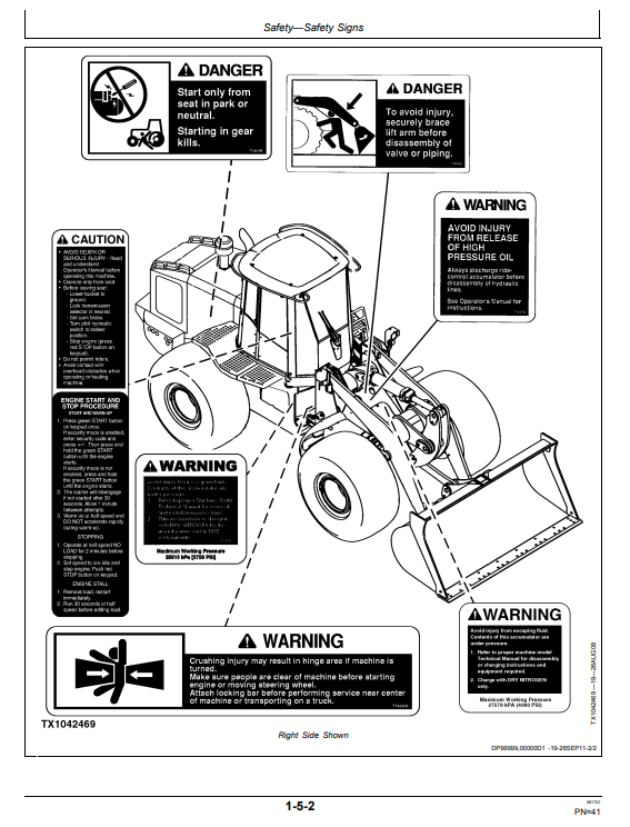 JOHN DEERE 444K LOADER OPERATOR MANUAL OMT227993