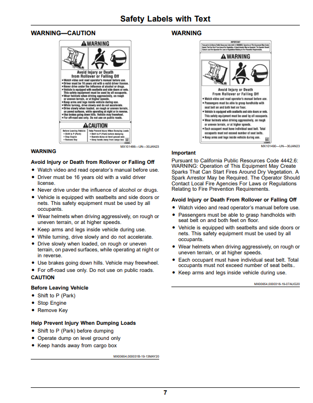 JOHN DEERE XUV835E, XUV835M, XUV835R GATOR™ UTILITY VEHICLES OPERATOR MANUAL OMUC36656
