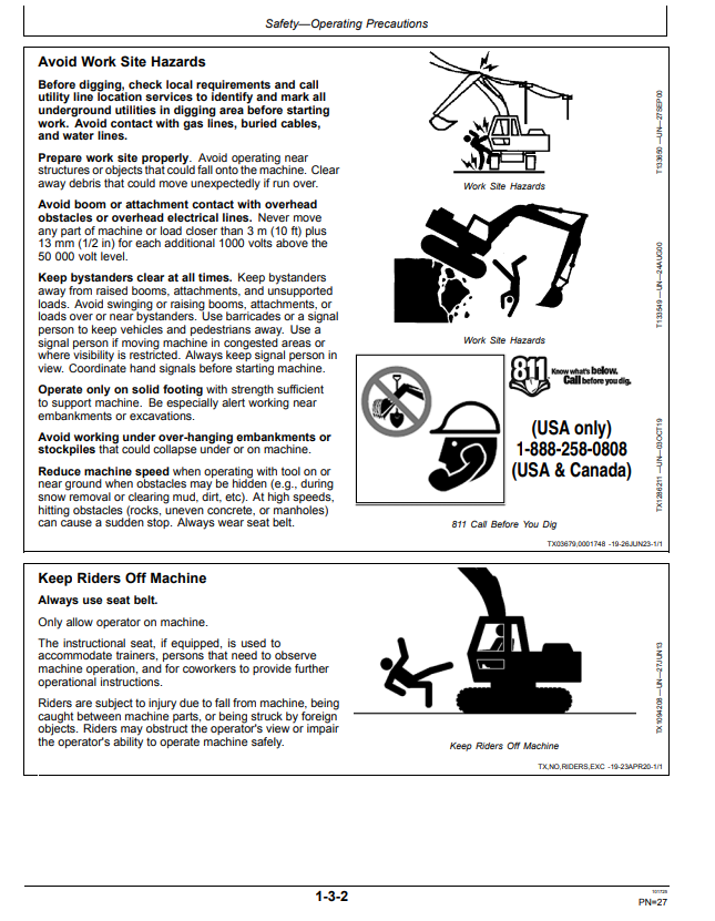 JOHN DEERE 26 P COMPACT EXCAVATOR OPERATOR MANUAL OMT489505X019