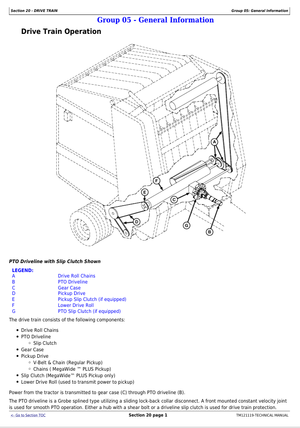 JOHN DEERE ROUND BALERS 459, 459 SILAGE, 559, 559 SILAGE TECHNICAL MANUAL TM121119