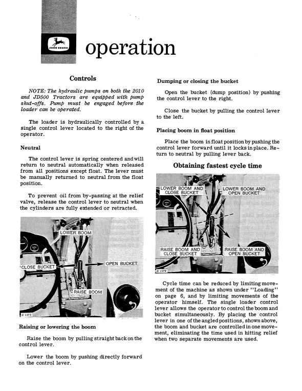 JOHN DEERE 720 LOADER OPERATOR MANUAL OMU16339