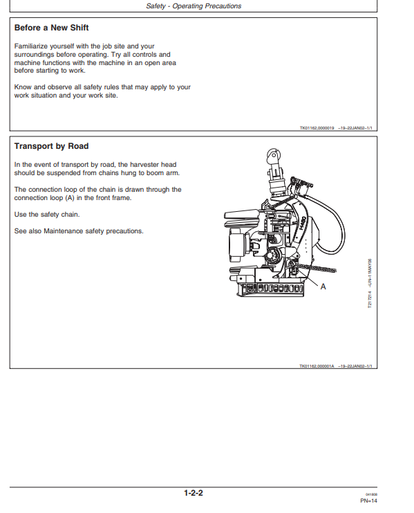 JOHN DEERE H480 HARVESTER HEAD OPERATOR AND MAINTENANCE MANUAL OMF070702