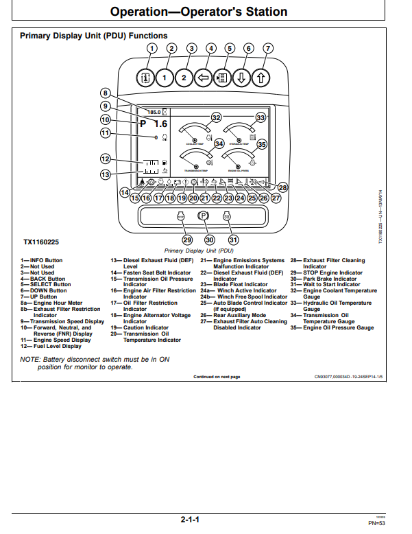 JOHN DEERE 750K AND 850K CRAWLER DOZER OPERATOR MANUAL OMT355293X19