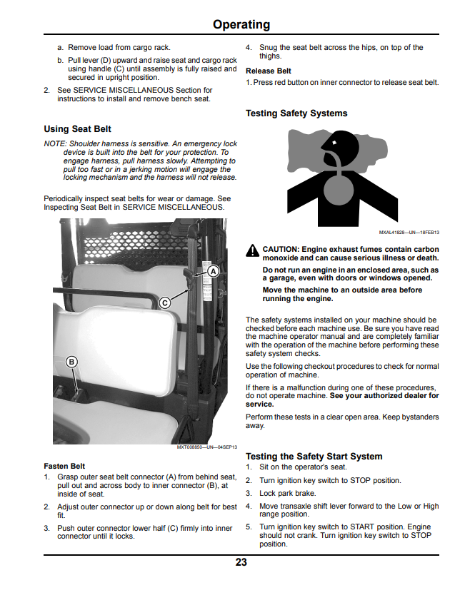 JOHN DEERE GATOR™ UTILITY VEHICLE XUV550 S4 OPERATOR MANUAL OMM171294