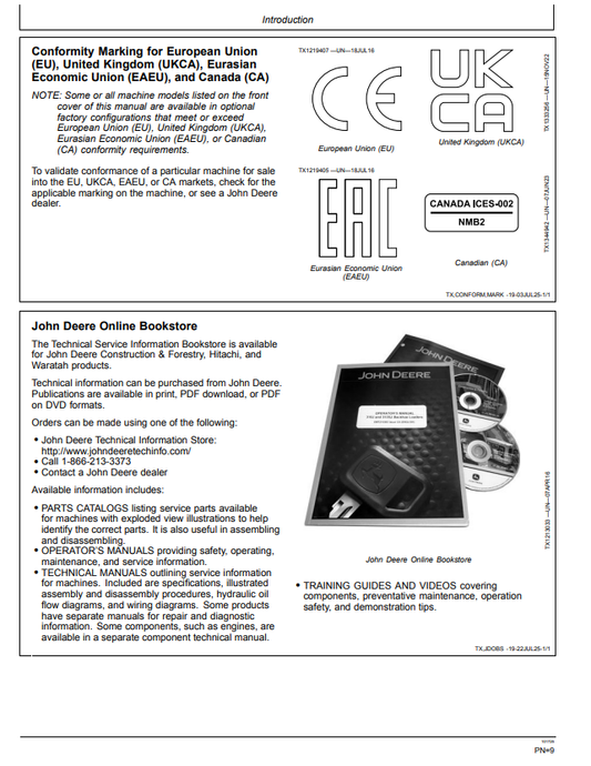 JOHN DEERE 30 P EXCAVATOR OPERATOR MANUAL OMT489506X019