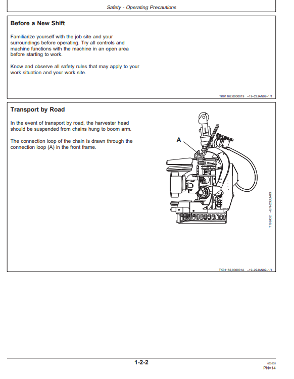 JOHN DEERE H480 HARVESTER HEAD OPERATOR AND MAINTENANCE MANUAL OMF069769