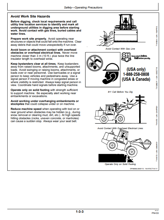 JOHN DEERE 524K LOADER OPERATOR MANUAL OMT231637