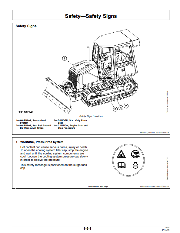 JOHN DEERE 700J CRAWLER DOZER OPERATOR MANUAL OMT227267