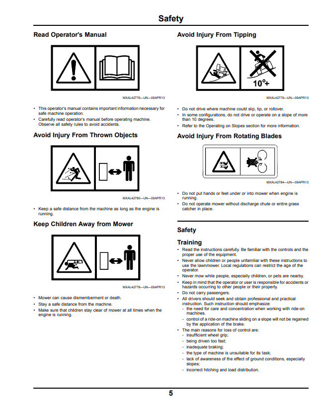 JOHN DEERE Z525E AND Z540R ZTRAK™ OPERATOR MANUAL OMUC11824