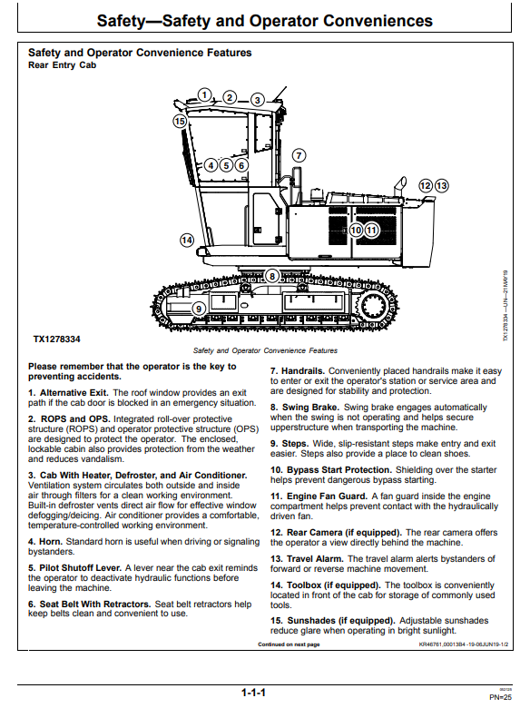 HITACHI ZAXIS 370F-FE-6N, 370FLC-FE-6N FORESTRY EXCAVATOR OPERATOR MANUAL OMT390735X19