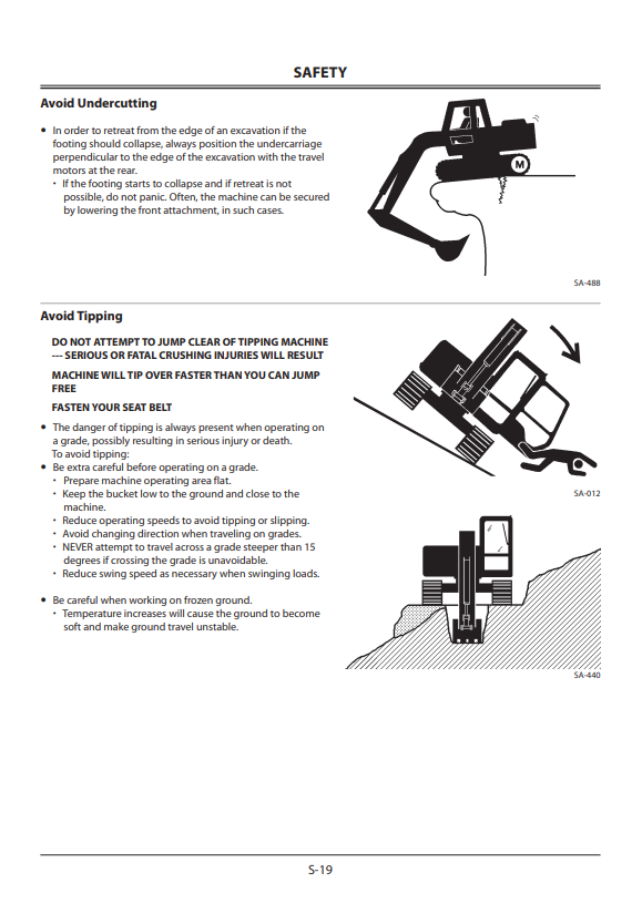 HITACHI ZAXIS 470-5 CLASS, 670-5 CLASS, 870-5 CLASS HYDRAULIC EXCAVATOR OPERATOR MANUAL ENMJAA11