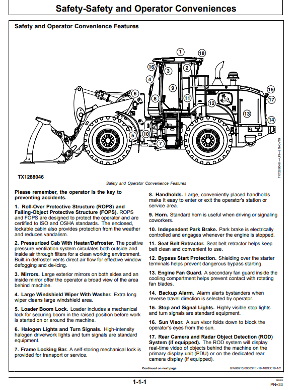 JOHN DEERE 724 P-TIER, GEN-A 4WD LOADER OPERATOR MANUAL OMT453610X019
