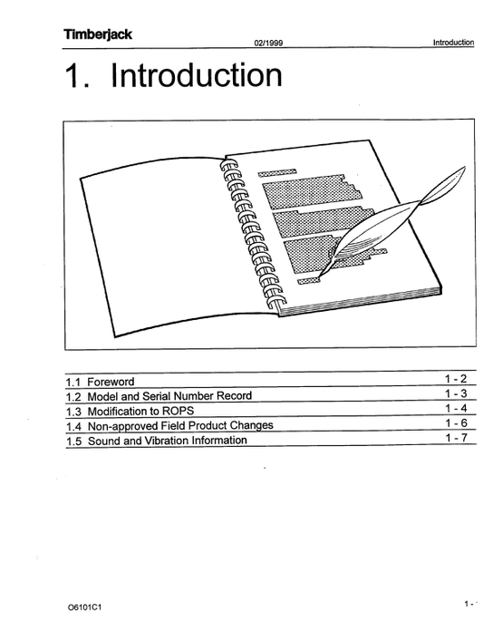 JOHN DEERE TIMBERJACK 610 FORWARDER OPERATOR MANUAL F284065