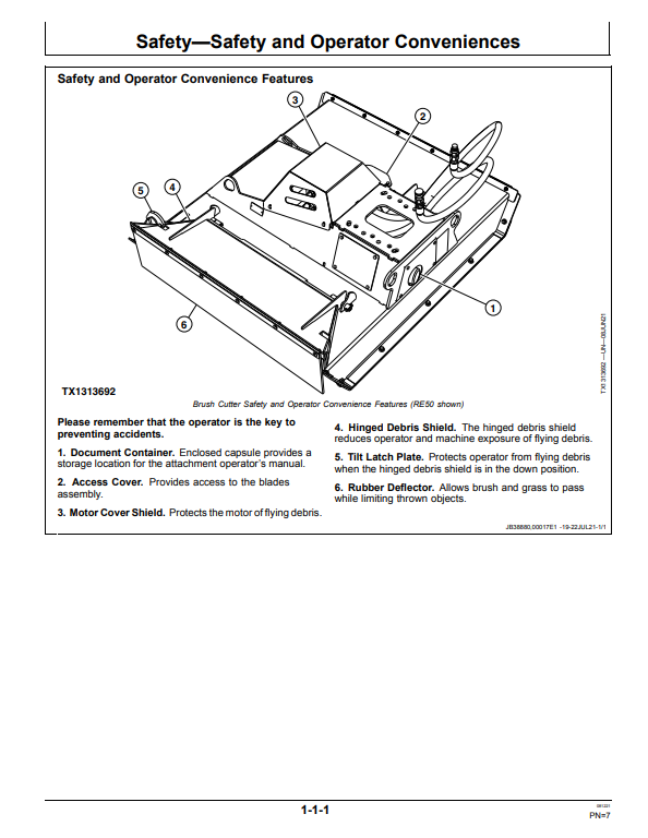 JOHN DEERE RE40 AND RE50 BRUSH CUTTER OPERATOR MANUAL OMT462896X019