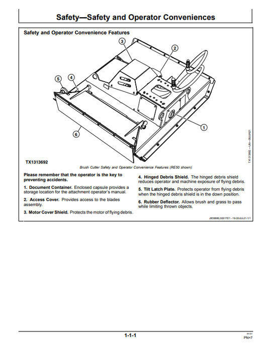 JOHN DEERE RE40 AND RE50 BRUSH CUTTER OPERATOR MANUAL OMT462896X019