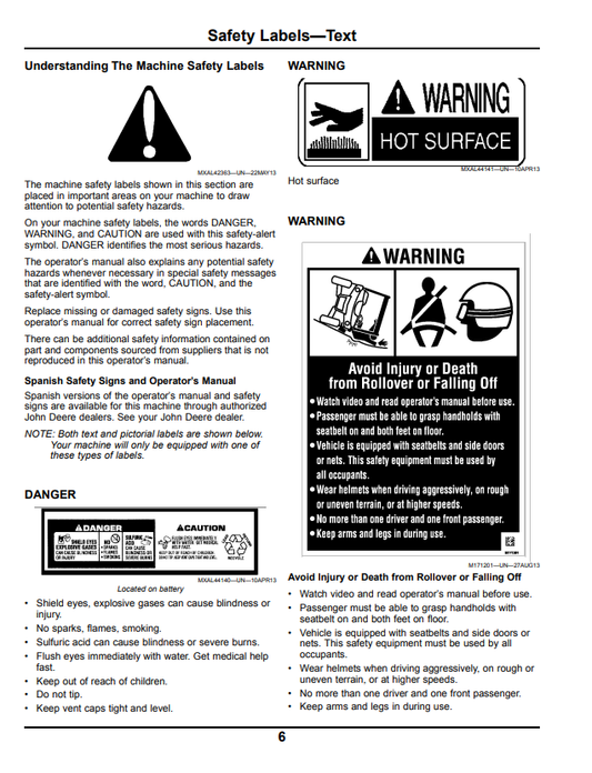 JOHN DEERE GATOR™ UTILITY VEHICLE XUV 855D OPERATOR MANUAL OMM171370